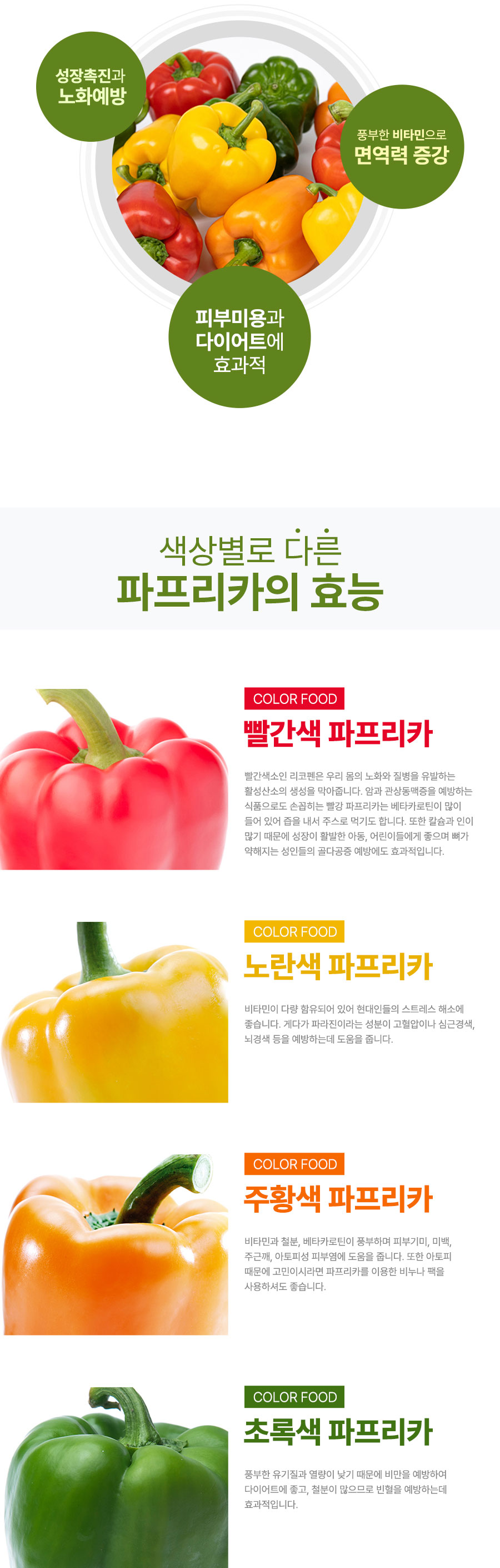 파프리카효능 성장촉진 노화예방 면역력 증강